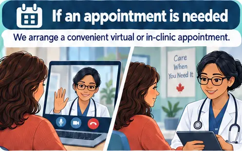Appointment only if needed